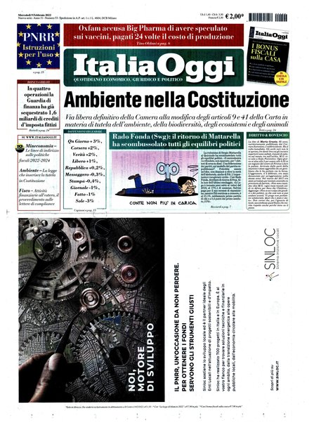 Italia oggi : quotidiano di economia finanza e politica